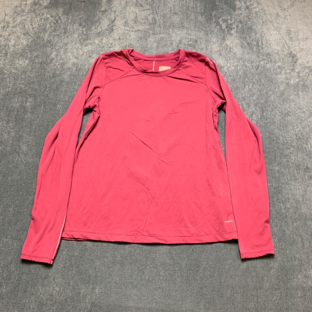 Mondetta Performance Luxury Athletic Top Womens S Pink Stretch Thumbhole Sleeve